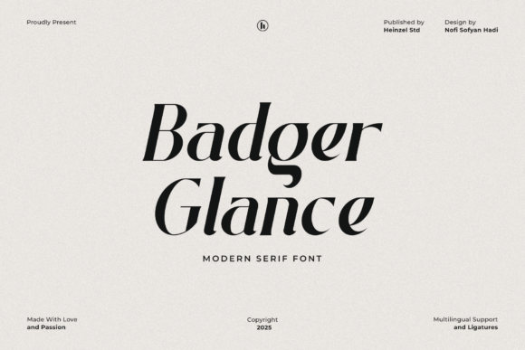 Badger Glance: The Modern Serif Font for Scroll-Stopping Campaigns