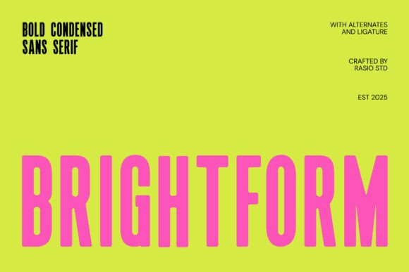 Brightform: The Bold Sans Serif Font for Strong Brand Identity