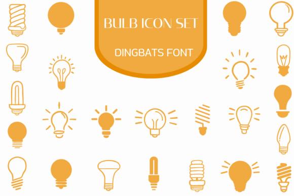 Bulb Icon Set: A Creative Typeface for Editorial Brilliance