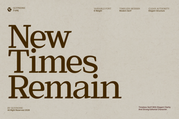 New Times Remain: A Premium Serif for Editorial Design