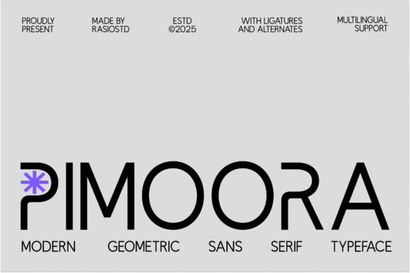 Pimoora: A Modern Sans Serif Typeface for Editorial Design