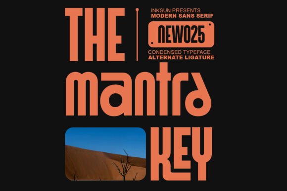 The Mantra Key: A Bold Sans Serif for Modern Brand Identity